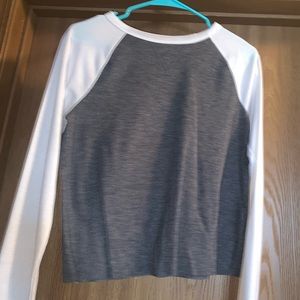Grey and White long sleeve
